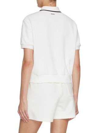 Back View - Click To Enlarge - CLOVE - Logo Embroidered Polo Shirt