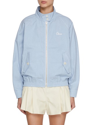 Main View - Click To Enlarge - CLOVE - Light Wash Denim Blouson Jacket
