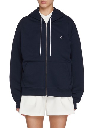 Main View - Click To Enlarge - CLOVE - Oversized Zip Up Hoodie