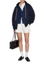Figure View - Click To Enlarge - CLOVE - Oversized Zip Up Hoodie
