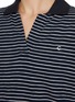  - CLOVE - Striped Open Collar T-shirt