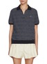 Main View - Click To Enlarge - CLOVE - Striped Open Collar T-shirt