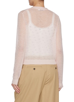 Back View - Click To Enlarge - CLOVE - Sheer Knit Cardigan