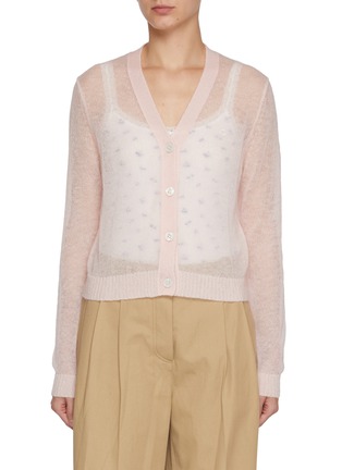 Main View - Click To Enlarge - CLOVE - Sheer Knit Cardigan