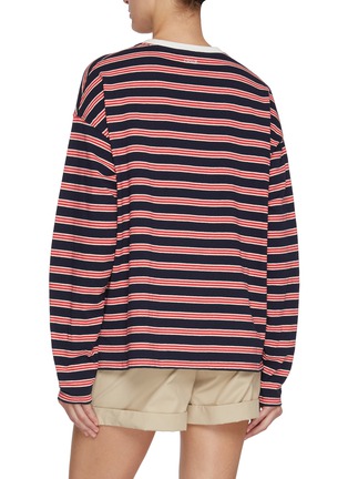 Back View - Click To Enlarge - CLOVE - Striped Long Sleeve T-shirt
