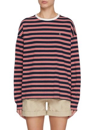 Main View - Click To Enlarge - CLOVE - Striped Long Sleeve T-shirt