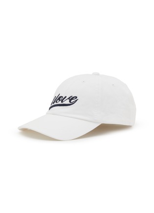 Main View - Click To Enlarge - CLOVE - Embroidered Logo Cotton Twill Baseball Cap
