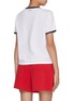 Back View - Click To Enlarge - CLOVE - Yacht Club Graphic Print Cotton Ringer T-Shirt