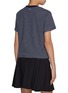 Back View - Click To Enlarge - CLOVE - Logo Embroidered Striped T-Shirt