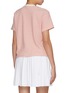 Back View - Click To Enlarge - CLOVE - Logo Embroidered Striped T-Shirt