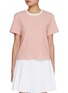 Main View - Click To Enlarge - CLOVE - Logo Embroidered Striped T-Shirt