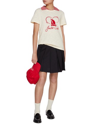 Figure View - Click To Enlarge - CLOVE - Yacht Club Graphic Print Cotton T-Shirt