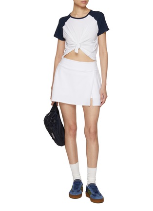 Figure View - Click To Enlarge - BEYOND YOGA - Spacedye Points Crossover Mini Skirt