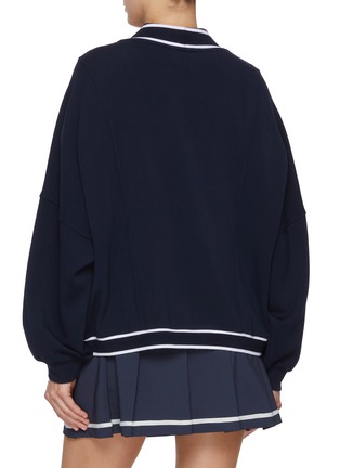 Back View - Click To Enlarge - VARLEY - Decker Striped Trim Cardigan