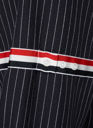  - THOM BROWNE - Pinstripe Round Collar Shirt