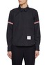 Main View - Click To Enlarge - THOM BROWNE - Pinstripe Round Collar Shirt