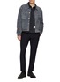 Figure View - Click To Enlarge - THOM BROWNE - Pinstripe Round Collar Shirt