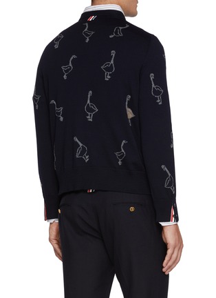 Back View - Click To Enlarge - THOM BROWNE - Geese Intarsia Sweater