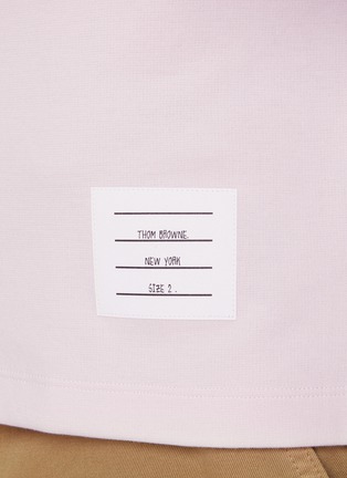  - THOM BROWNE - 4 Bar Sports Cut Cotton T-Shirt
