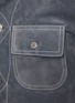  - THOM BROWNE - Contrast Stitching Suede Utility Jacket