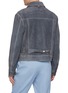 Back View - Click To Enlarge - THOM BROWNE - Contrast Stitching Suede Utility Jacket