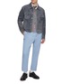 Figure View - Click To Enlarge - THOM BROWNE - Contrast Stitching Suede Utility Jacket
