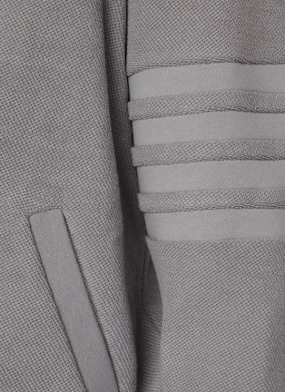  - THOM BROWNE - Seamed In 4 Bar Stripe Funnel Neck Cotton Jacket