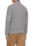 Back View - Click To Enlarge - THOM BROWNE - Seamed In 4 Bar Stripe Funnel Neck Cotton Jacket
