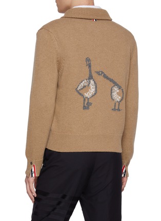 Back View - Click To Enlarge - THOM BROWNE - Geese Intarsia Wool Sweater