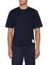 Main View - Click To Enlarge - THOM BROWNE - Striped Back Oversized Cotton T-Shirt