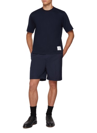 Figure View - Click To Enlarge - THOM BROWNE - Striped Back Oversized Cotton T-Shirt