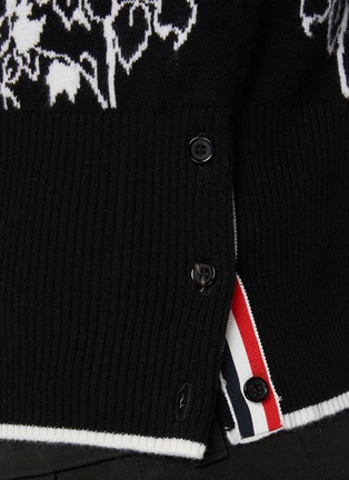  - THOM BROWNE - Geese Habitat Scenic Intarsia Cashmere Cardigan