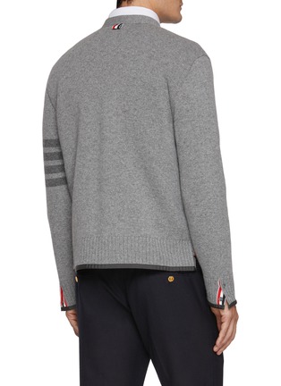 Back View - Click To Enlarge - THOM BROWNE - 4 Bar Wool Cardigan