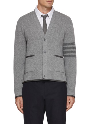 Main View - Click To Enlarge - THOM BROWNE - 4 Bar Wool Cardigan