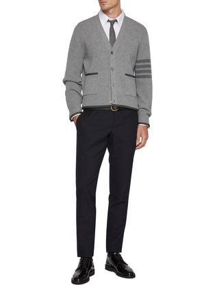 Figure View - Click To Enlarge - THOM BROWNE - 4 Bar Wool Cardigan