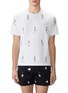 Detail View - Click To Enlarge - THOM BROWNE - All Over Embroidered Geese T-Shirt