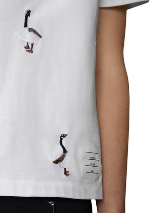  - THOM BROWNE - All Over Embroidered Geese T-Shirt