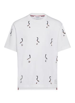 Main View - Click To Enlarge - THOM BROWNE - All Over Embroidered Geese T-Shirt
