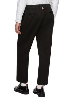 Back View - Click To Enlarge - THOM BROWNE - Straight Leg Cotton Chino Pants