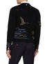 Back View - Click To Enlarge - THOM BROWNE - Geese Habitat Intarsia Wool Cardigan