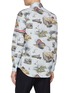 Back View - Click To Enlarge - THOM BROWNE - Scenic Geese Print Armband Cotton Shirt