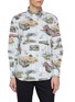 Main View - Click To Enlarge - THOM BROWNE - Scenic Geese Print Armband Cotton Shirt
