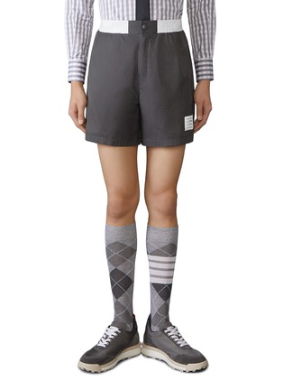 Detail View - Click To Enlarge - THOM BROWNE - Elasticated Waist Shorts