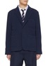 Main View - Click To Enlarge - THOM BROWNE - Single Breasted Cotton Wool Cashmere Sack Jacket