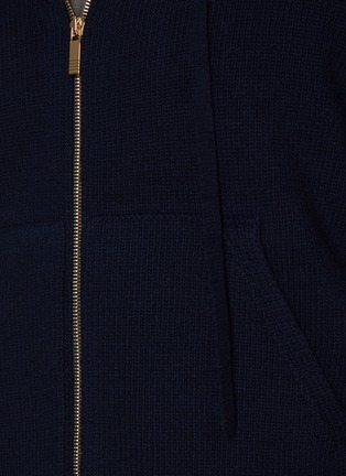  - THOM BROWNE - Geese Intarsia Zip Up Wool Hoodie