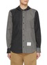 Main View - Click To Enlarge - THOM BROWNE - Funmix Hooded Wool Shirt