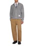 Figure View - Click To Enlarge - THOM BROWNE - Geese Embroidered Pinstripe Cotton Oxford Shirt