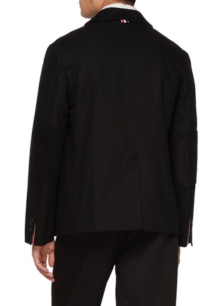 Back View - Click To Enlarge - THOM BROWNE - Flap Pocket Single Breasted Cotton Blazer