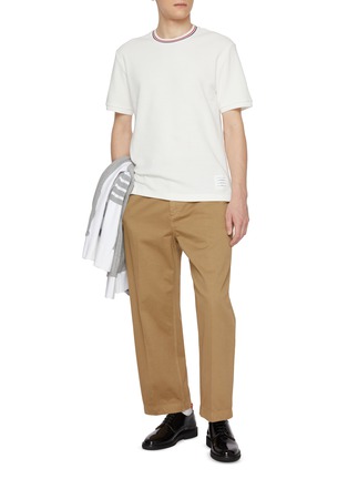 Figure View - Click To Enlarge - THOM BROWNE - Cotton Waffle T-shirt