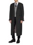 Detail View - Click To Enlarge - THOM BROWNE - Deconstructed Raw Seam Wool Coat